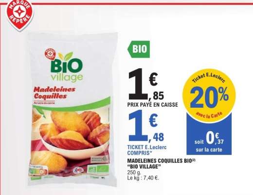 MADELEINES COQUILLES BIO® "BIO VILLAGE"