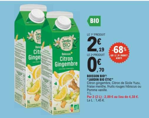 Boisson BIO Jardin BIO Étic
