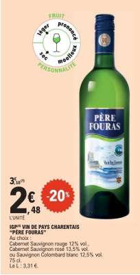 IGP® VIN DE PAYS CHARENTAIS “PÈRE FOURAS”