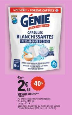 CAPSULES LESSIVE “GÉNIE”