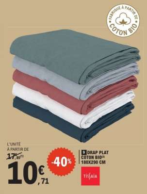 DRAP PLAT COTON BIO