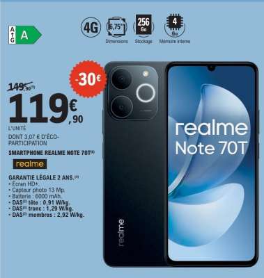 SMARTPHONE REALME NOTE 70T