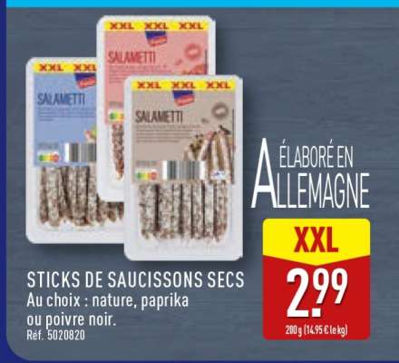 Sticks de Saucissons Secs