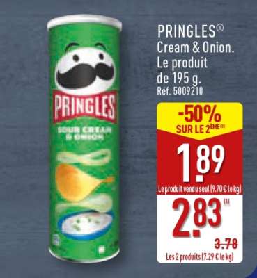 PRINGLES Cream & Onion