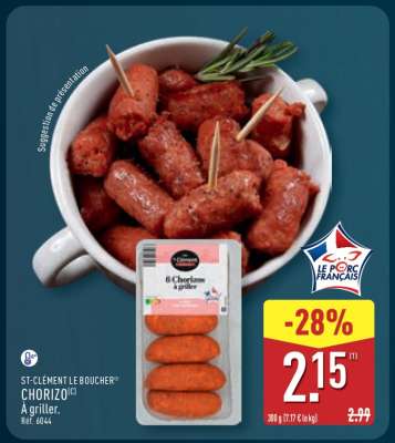 ST-CLÉMENT LE BOUCHER CHORIZO À griller