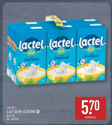 Lactel Lait Demi-écrémé