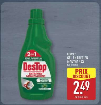 DESTOP GEL ENTRETIEN MENTHE
