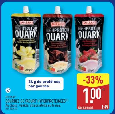 MILSANI GOURDES DE YAOURT HYPERPROTÉINÉES