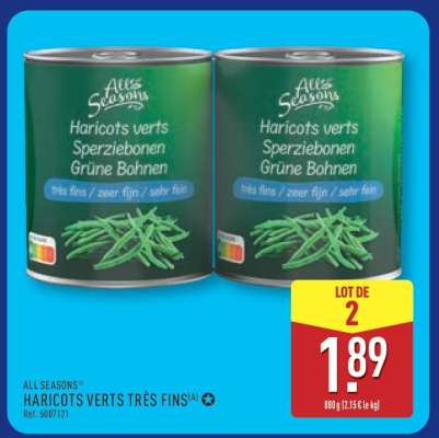 All Seasons Haricots Verts Très Fins