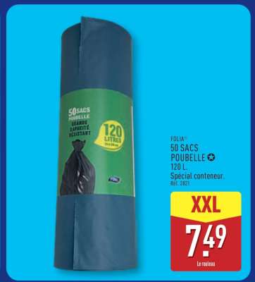 Folia 50 Sacs Poubelle