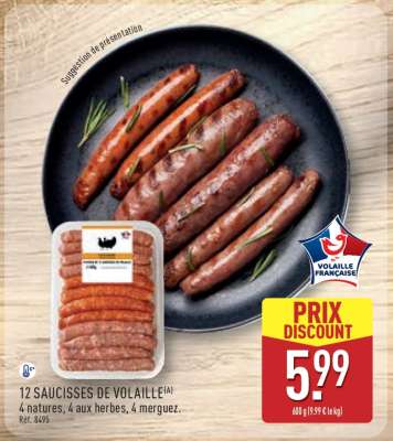 12 SAUCISSES DE VOLAILLE