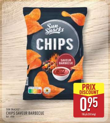 SUN SNACKS CHIPS SAVEUR BARBECUE