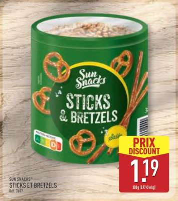 SUN SNACKS® STICKS ET BRETZELS