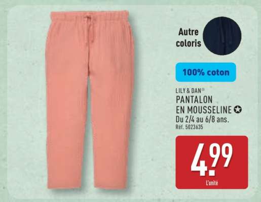Pantalon en Mousseline