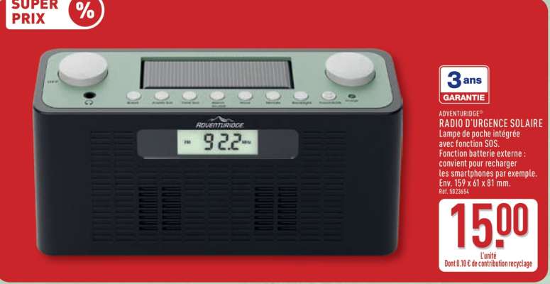 RADIO D'URGENCE SOLAIRE