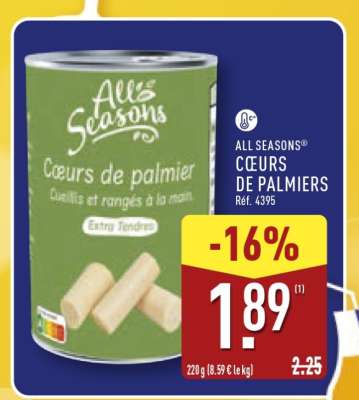 ALL SEASONS® Cœurs de palmier