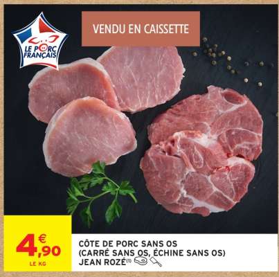 COTE DE PORC SANS OS