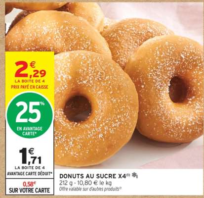 DONUTS AU SUCRE X4