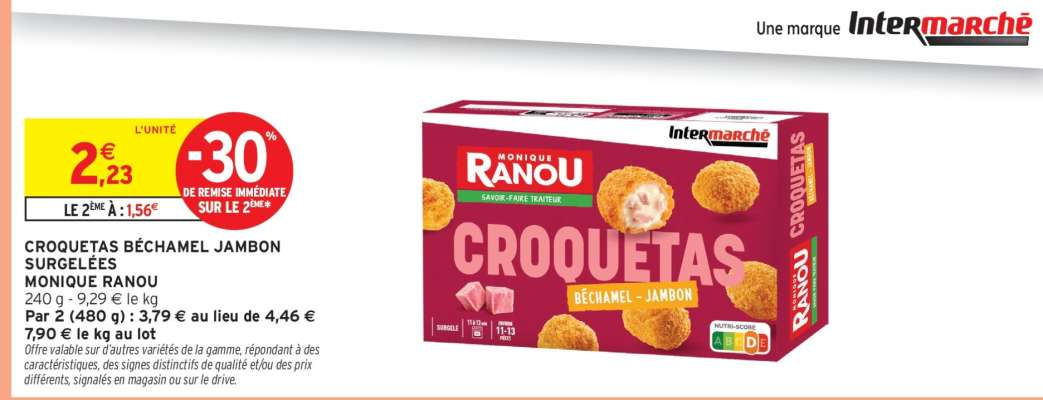 CROQUETAS BÉCHAMEL JAMBON SURGELÉES
