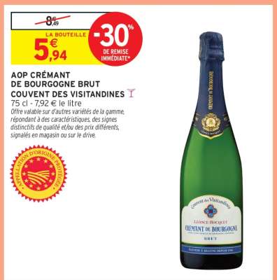 AOP Crémant de Bourgogne Brut 'Couvent des Visitandines'