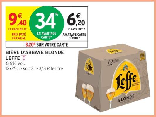 BIÈRE D'ABBAYE BLONDE LEFFE