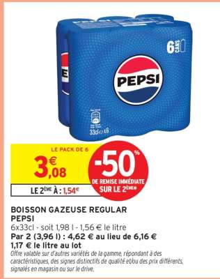 Boisson Gazeuse Regular Pepsi