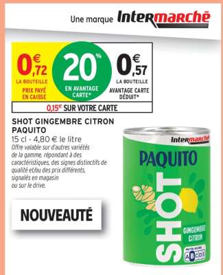 SHOT GINGEMBRE CITRON PAQUITO