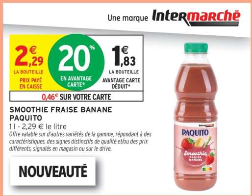SMOOTHIE FRAISE BANANE PAQUITO