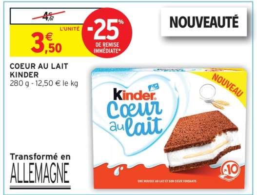 COEUR AU LAIT KINDER