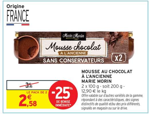 Mousse Au Chocolat À L'ancienne Marie Morin