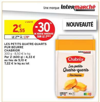 LES PETITS QUATRE-QUARTS PUR BEURRE CHABRIOR