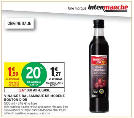VINAIGRE BALSAMIQUE DE MODÈNE BOUTON D'OR