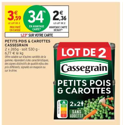 PETITS POIS & CAROTTES "CASSEGRAIN"