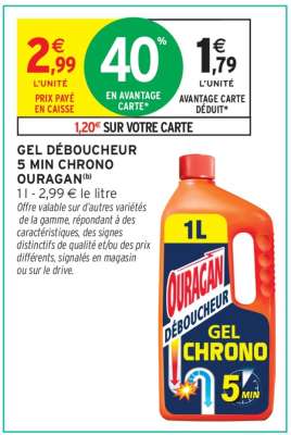 GEL DÉBOUCHEUR 5 MIN CHRONO OURAGAN