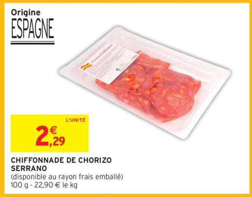 CHIFFONNADE DE CHORIZO SERRANO