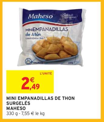 MINI EMPANADILLAS DE THON SURGELÉS MAHESO
