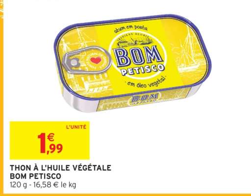 Thon à l’huile végétale BOM PETISCO