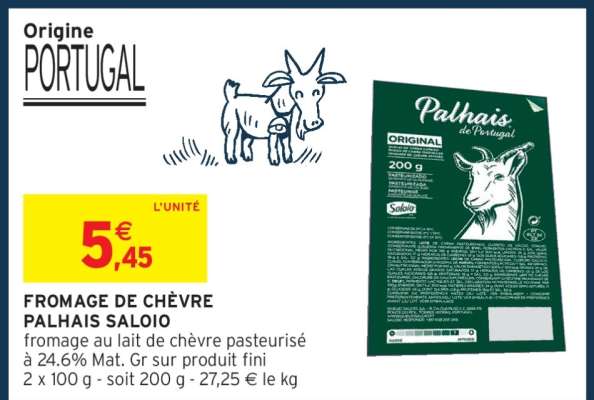 FROMAGE DE CHÈVRE PALHAIS SALOIO