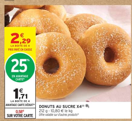 DONUTS AU SUCRE X4