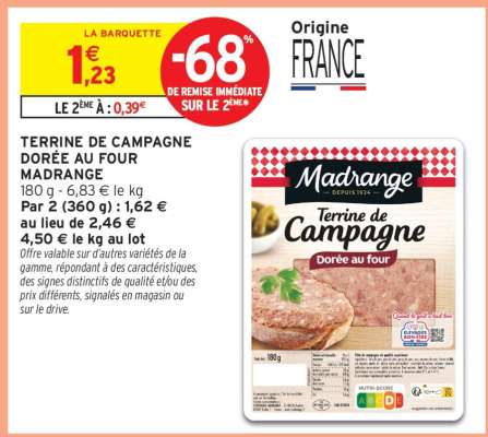 Terrine de Campagne Dorée au Four Madrange
