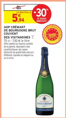 AOP Crémant de Bourgogne Brut 'Couvent des Visitandines'