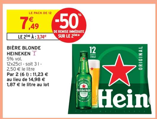 Bière Blonde Heineken*