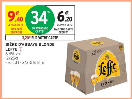 BIÈRE D'ABBAYE BLONDE LEFFE