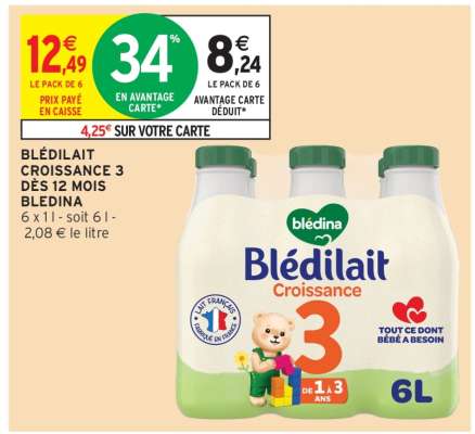 Blédilait Croissance 3 dès 12 mois Blédina