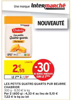 LES PETITS QUATRE-QUARTS PUR BEURRE CHABRIOR