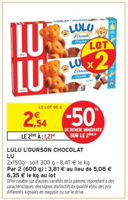 Lulu L'Ourson Chocolat