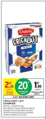 CRICA CHOC' LAIT CHABRIOR
