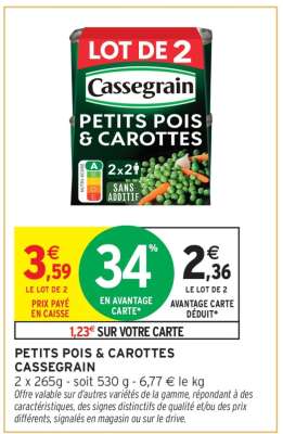 PETITS POIS & CAROTTES "CASSEGRAIN"
