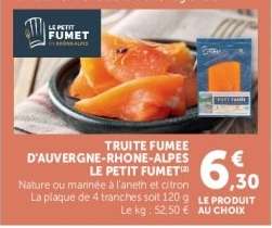 TRUITE FUMÉE D'AUVERGNE-RHÔNE-ALPES LE PETIT FUMET