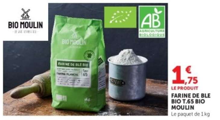 FARINE DE BLE BIO T.65 BIO MOULIN